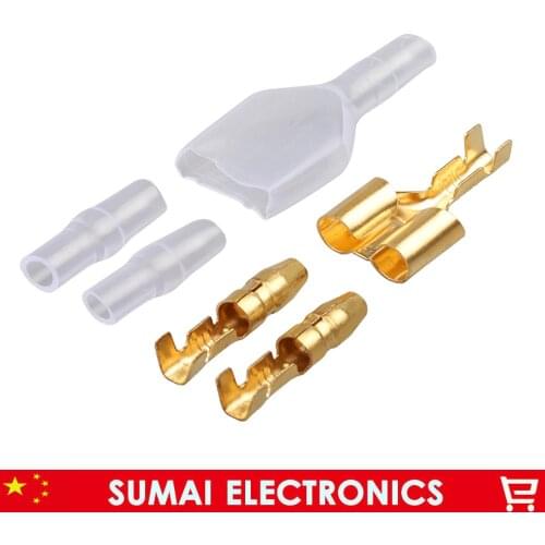 2 male to 1 Bullet Plug 4.0mm 4 Pin/way male and female with sheath,4mm terminal Pin for car motorcycle electrombile ect