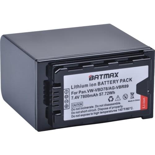 1Pc 7800mAh VW-VBD78 VBD78 Battery for Panasonic VW-VBD58 VBD29 VBD58 VBR89 Batteries AJ-HPX260MC,HPX265MC,PX270,PX298,AG-FC100