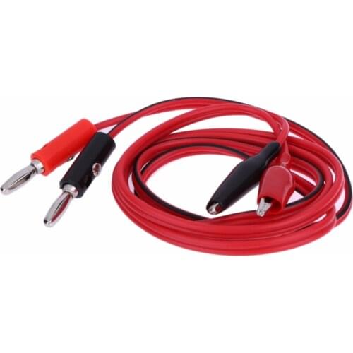 Alloyseed 102cm Alligator Testing Cord Lead Clip To Banana Plug For Multimeter Test Eletrical Multimeter Parts