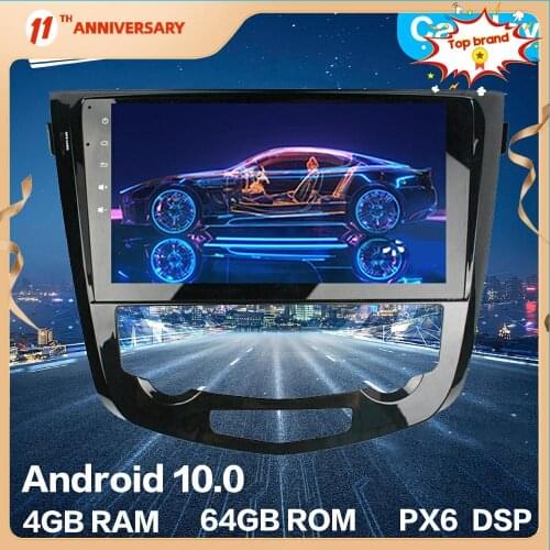 Aotsr Android 10.0 4+64G Car Radio Player GPS Navigation Car Stereo Multimedia For Nissan QASHQAI X-trail 2014 -2019 DSP Carplay