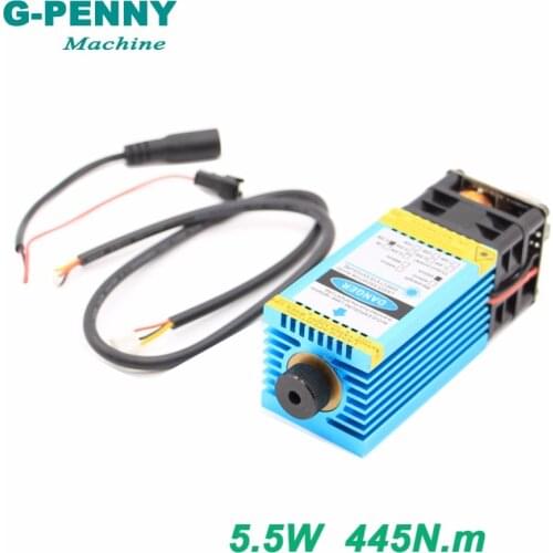 Free shipping! Laser Engraving Machine 5.5N.m Model 5500mw 445nm Blue Light PWM 12vttl pmw Engraving steel cutting wood board