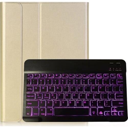 7 Colors Backlit Keyboard Case for iPad 10.2 2019 Magnetic PU Leather Smart Cover with Auto Sleep Wake UP for iPad 10.2 2020