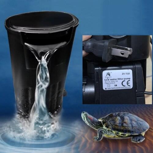 Turtle tank filter low water level shallow water level small fish tank waterfall type small silent built-in water purifier
