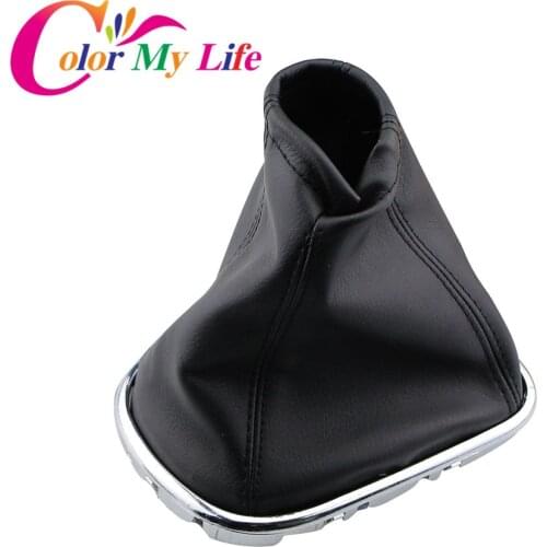 Color My Life Black PU Leather Car Gear Dust Cover Gaiter for Chevrolet Chevry Cruze 2009 - 2015 Kit Parts Accessories