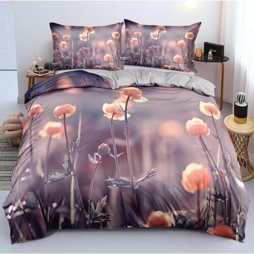 3D Duvet Cover Sets Bedding Sets Comforter Cases and Pillow Covers Full Twin Super King Queen Size Design Flower Bedclothes