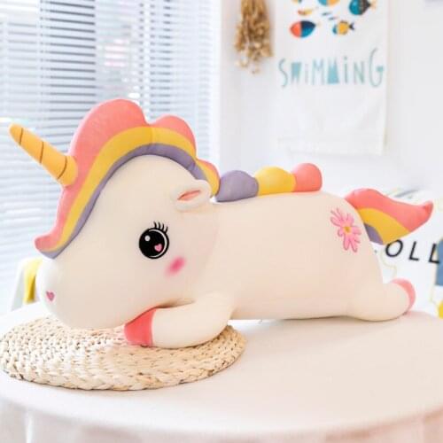 Kawaii Plush Rainbow Unicorn Toy Stuffed Unicorn Sofa Plush Pillow Cushion Kids Children Toy Home Decoartion Girl Gift