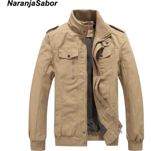 NaranjaSabor 6XL Spring Autumn Mens Jackets Army Military Outerwear Mens Casual Coats Male Bomber Jackets Mens Brand Clothing