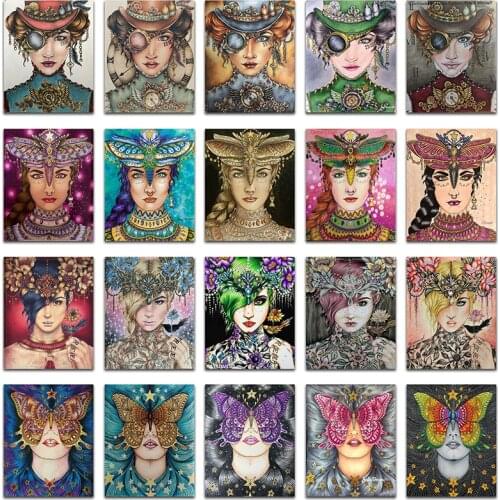 5D DIY Diamond Painting Color Cartoon Girl Sexy lady Kit Full Square&Round Diamond mosaic Paint Diamond embroidery Cross stitch