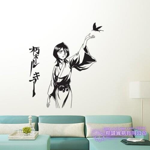 BLEACH Kuchiki Rukia Car Decal Wall Sticker Cartoon Fans Vinyl Wall Stickers Car Decal Decor Home Decorative