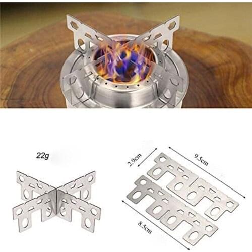 Camping Stove Stand Support Rack Stainless Steel Alcohol Stove Rack Cross Stand Picnic Gas Stove Furnace Burners Rack