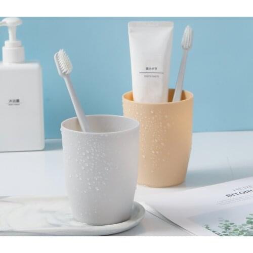 Portable Bathroom Sets Creative Travel Good Morning Cup Eco-friendly PP Material Water Cups Toothbrush Holder Washing Tooth Mug