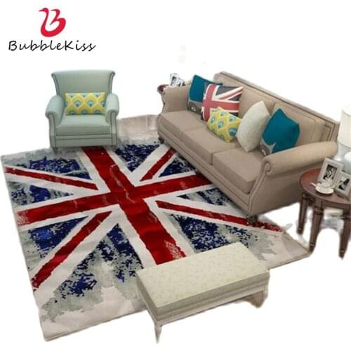 Bubble Kiss 2020 New British Flag Design Soft Carpet Living Room Decoration Rug Modern Home Decoration Rug Anti-wrinkle Carpet