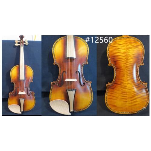 Strad style SONG Brand master violin 4/4 inlay shell purfling great sound #12560