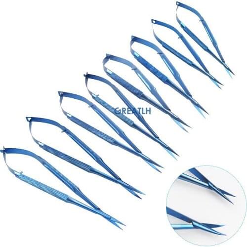 Titanium 12cm-18cm Ophthalmic scissors Castroviejo Micro Cornea tool Ophthalmic Instrument
