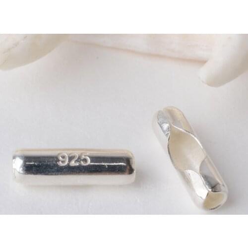 Solid 925 sterling silver Ball Chain Connector Clasp