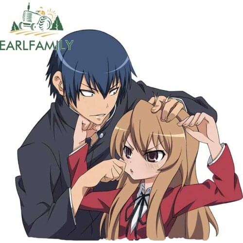 EARLFAMILY 13cm x 12cm For Toradora Car Stickers Refrigerator Decal Waterproof Funny Sticker Vinyl Material Occlusion Scratch