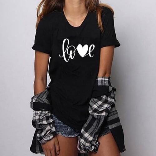 Hillbilly Love Heart Love Print Women T Shirt Short Sleeve Graphic Tshirt Women Loose Tee Shirt 2020 Clothes Brand For Girls