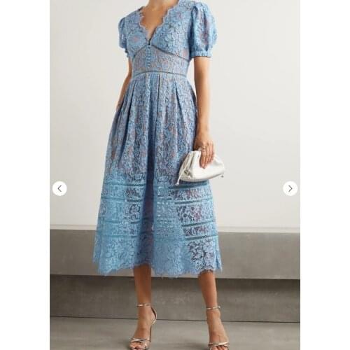2020 New arrive Lace Midi women Dress