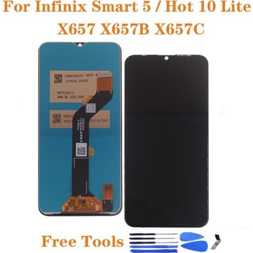 6.6 inch For Infinix Smart 5 X657 X657C X657B LCD Display Touch Screen Digitizer Assembly For Infinix Hot 10 Lite Screen
