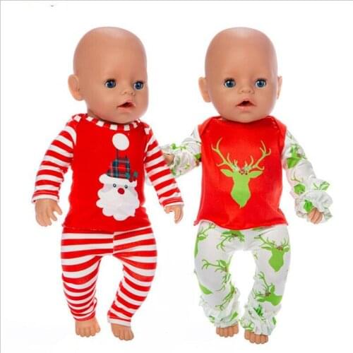 18 Inch Doll Clothes Accessories Born New Baby Doll Santa Claus Christmas Clothes Halloween Suits for Baby Birthday Gift