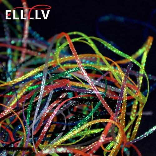 3mm 2yards/bag Saltwater Fly Tying Material UV Flur ocent Flat Diamond Braid for Emergers Nymph Shrimp Scud Streamer Pike