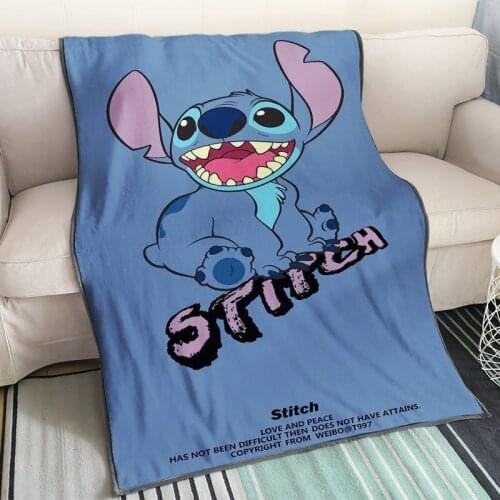 3D Lilio & Stitch Anime Customized Blanket Unisex Children Boys Girls Gifts Throw on Sofa/Bed/Baby Bed Super Soft Bed Cover