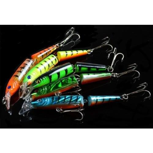 5Pcs/Lot 10.5cm/9.6g Robotic Multi Jointed Fishing Lure Hard Bait Lifelike Artificial Wobblers 2 Sections Crankbaits Swim Bait