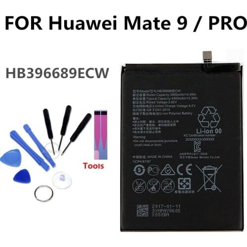 HB396689ECW battery For Huawei MATE9 PRO MATE 9 PRO li-ion polymer Replacement Phone Battery 4000mAh