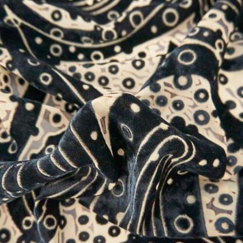 Big Cashew Nuts Burnt-Out Velvet Fabric For Dress Telas Por Metro Tissus Au MÈTre Ткань Для Шитья Sewing Tecido Christmas Africa