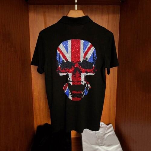 Brand Mens T-Shirt High Quality Hot Diamond Craftsmanship Polo Cotton Design Sweatshirt Loose Versatile Oversized