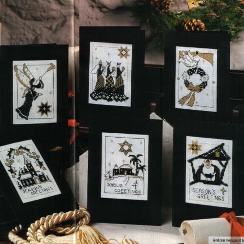 CD045 Cross Stitch Kit Package Greeting Cards Needlework Counted Cross-Stitching Kits Christmas Mothers Fathers Day Birthday