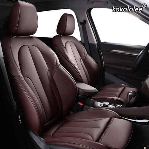 Kokololee Custom Leather car seat cover For Ford Fiesta Mondeo Fusion Focus Escort S-MAX Edge Kuga Taurus Automobiles Seat Cover