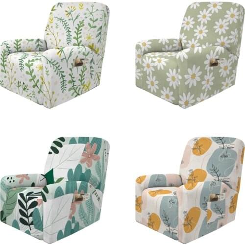 Summer Style Recliner Sofa Cover Elastic Deck Chair Slipcover Spandex Lounge Single Slipcover Living Room Couch Armchair Cover