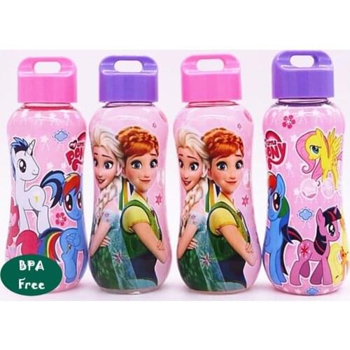 Disney 300ML Small water cup cartoon water cup anti-leakage cup lift rope water cup gift water bottles