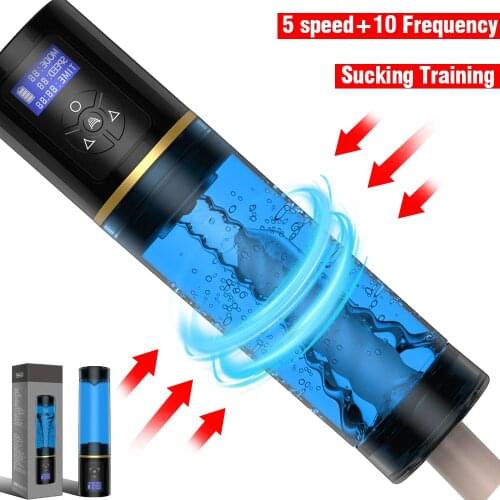 Electric Penis Pump Penis Extender Vacuum Water Bath Sucking Enhancer Delay Training Male Masturbator Adult toy Sex Toys For Men