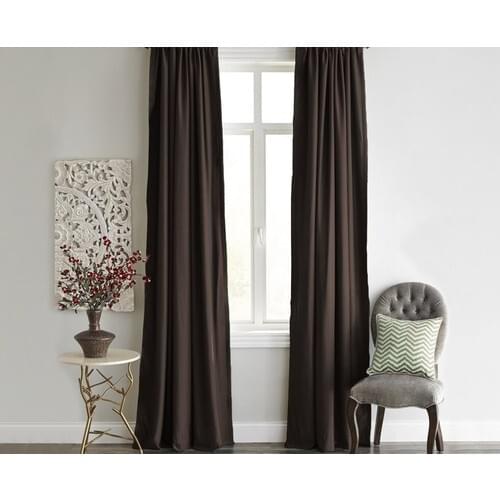 Evsa Home Blackout Blackout Sunshade Curtain Pilesiz V - 16 Dark Coffee-100x240 cm