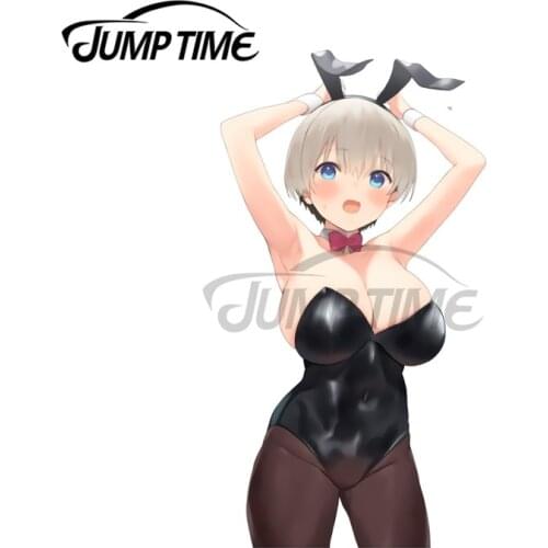 JumpTime 13 x 3.8cm Bunny Girl Uzaki Hana Oppai Uzaki-chan Wa Asobitai Motorcycle Car Stickers Anime Decal All Types of Vehicles