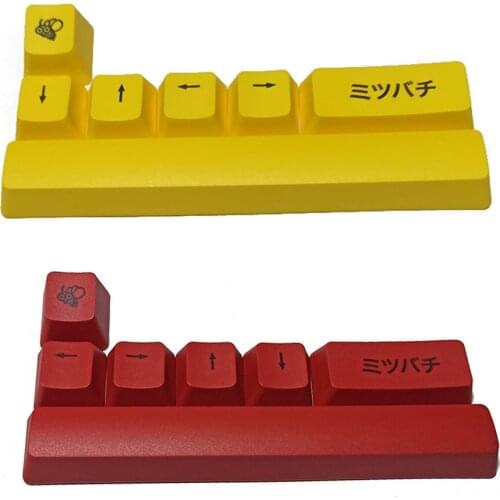 7 Keys Honey And Milk Theme OEM Keycaps For MX Switch Mechanical Keyboard PBT Dye Subbed Bee Japanese Keycaps