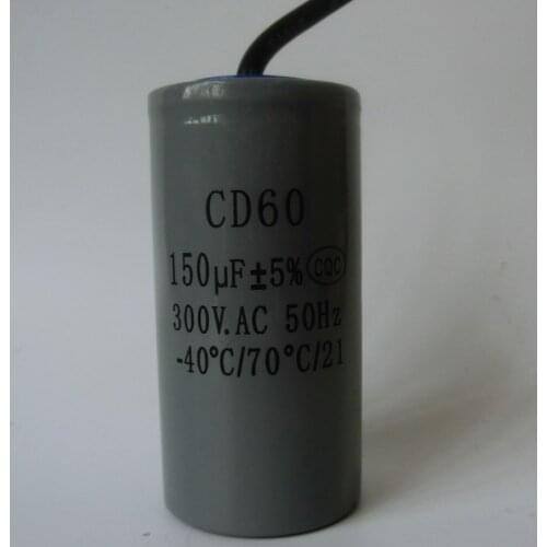 Kiger staring capacitor CD60,150uf,300V.AC,50/60Hz,-40/70 temperature/21