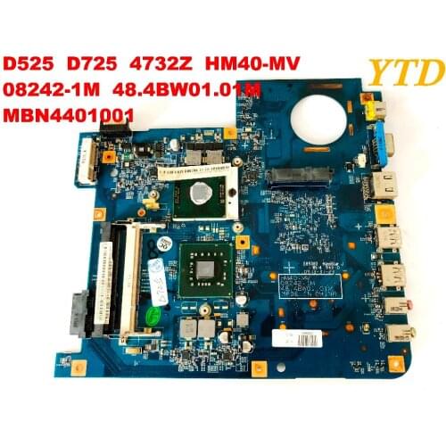 Original for ACER D525 D725 4732Z laptop motherboard HM40-MV 08242-1M 48.4BW01.01M MBN4401001 tested good free shipping 40