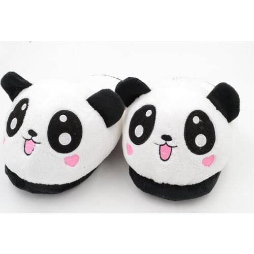 Millffy cute panda animal lovely plush home slipper adult funny slippers panda slippers indoor shoes sweet home shoes