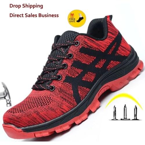 Men Indestructible Steel Toe Work Shoes Safety Boot Men Shoes Anti-puncture Working Shoes For Men Work Sneakers Dropshipping