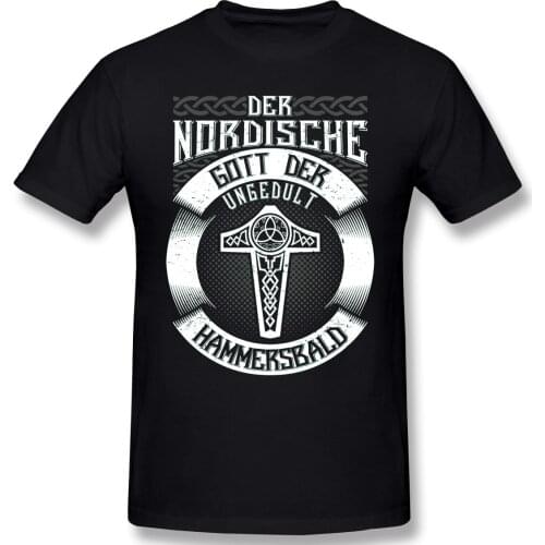 Man Hammersbald Nordic God Viking Gift Vikings Viking, Bjorn, Odin,Bonnet Everyday Graphic Cool Tshirt