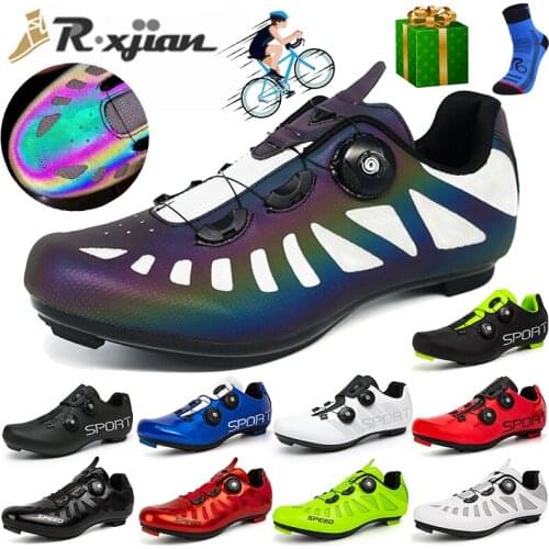 New Unisex High-quality Cycling Shoes ROAD Fluorescent Cycling Shoes Mountain Wear-resistant Breathable Cycling Shoes Large Size