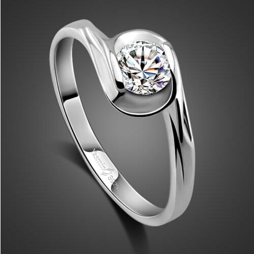 New fashion 925 sterling silver ring. Dazzling 5A zircon woman rings.Classic wedding sterling silver jewelry.Valentines day