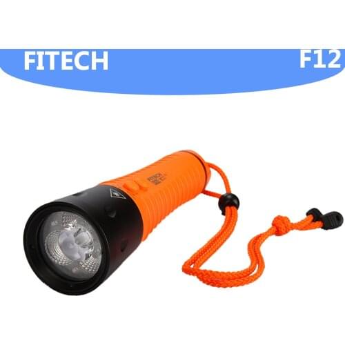 Underwater FITECH F12 Diving 100M Flashlight 600 lumens Cree XML U2 LED Torch Waterproof Lamp Light can as Power bank