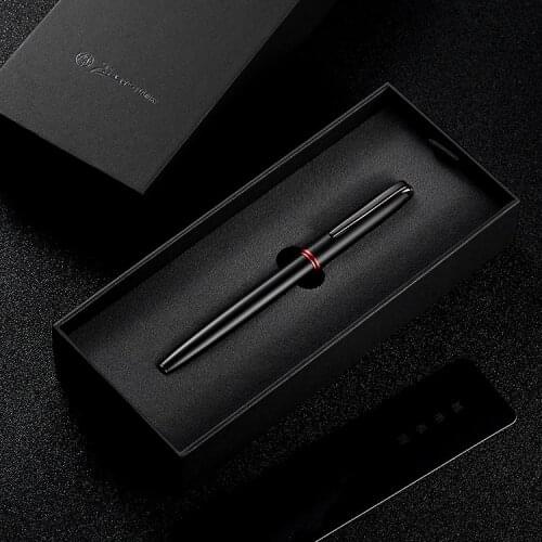 New Arrivel 2020 Pimio Matte Black Series Fountain Pen Luxury Metal Ink Pens with Gift Box Christmas Gift Free Engraved Accpet