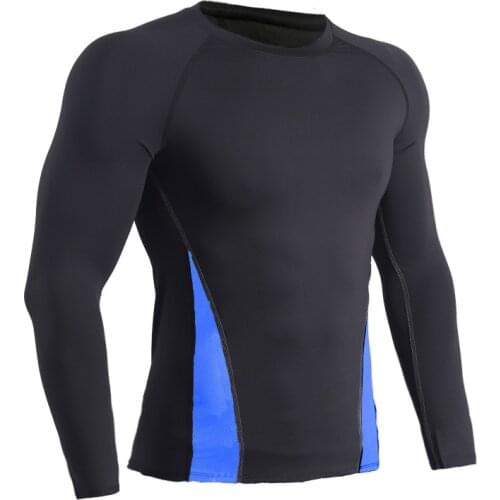 Sports Tight Bottoming Clothes Mens Quick-dry Breathable New Stretch Run Basketball Training Fitness Clothes Outdoor Sports Tops