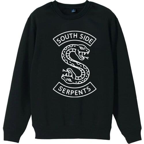 Girl Woman Women Crew Neck Sweatshirt Jughead Jones Southside Serpents Riverdale Snake Teenager Pullover Fleece ZIIART