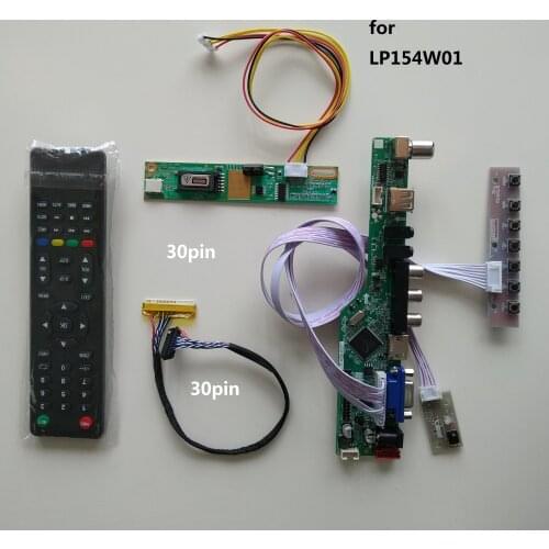 TV AV VGA USB AUDIO LCD LED Controller Board Card Kit DIY For LP154W01 15.4" 1280*800 monitor display Screen